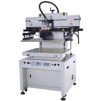 Motor type screen printer with vacuum for flat surface