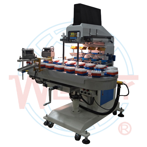 Four color ink cup pad printer