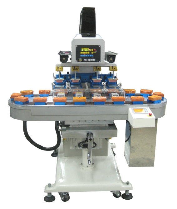 Four Color Sealed Ink Cup Pad Printer with Rotary Table