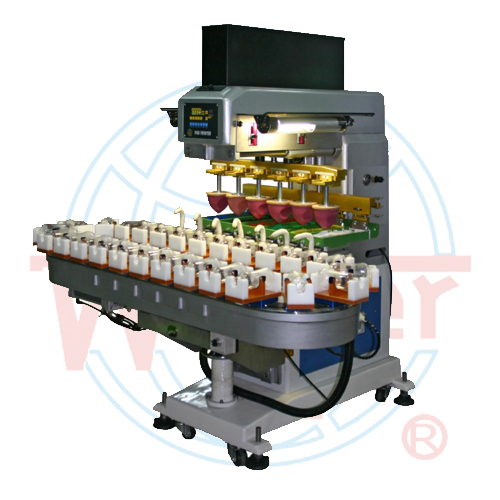 6 color pad printer with rotary table